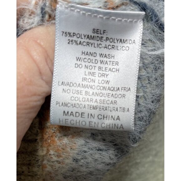 &MERCI Geometric Jacquard Knit Sweater Multicolored Comfy Soft Large - Picture 8 of 11